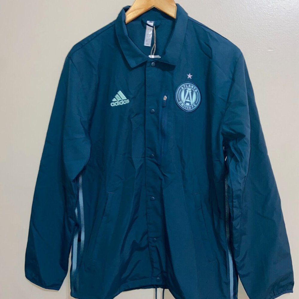 Adidas Atlanta United FC Team Issue Anthem Full-Snap Soccer Jacket HB8472 Men